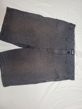 Warehouse Men's Charcoal Flat-Front Shorts